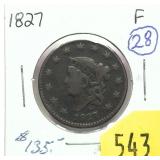 1827 U.S. large cent