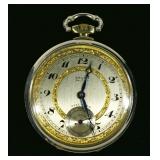 Gruen Verithin 21-jewel 10 size open face pocket