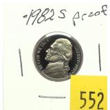 1982-S Jefferson nickel, Proof