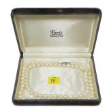 27" 7mm pearl necklace with 14K white gold clasp