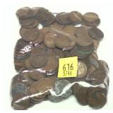 Lot of wheat cents, 167 pcs.