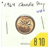 1964 Canadian 1 cent, Unc.