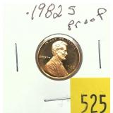 1982-S Lincoln cent, Proof
