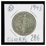 1943 Walking Liberty half dollar