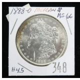 1888-O Morgan dollar- Gem B.U.