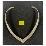 Taxco Mexican sterling silver collar necklace,