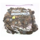 Lot of wheat cents, 900 pcs.