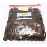 Lot of wheat cents, 2000 pcs.