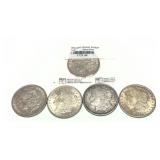 x5- 1921 Morgan dollars, -x5 dollars,