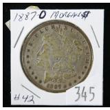 1887-O Morgan dollar