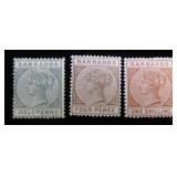 Barbados 60, 65, 67 MH, CV $85
