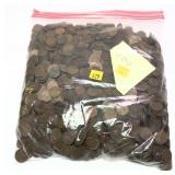 Lot of wheat cents, 2090 pcs.