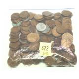 Lot of wheat cents, 170 pcs.