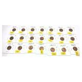 Lot of Unc. Lincoln Memorial cents, 21 pcs.