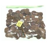 Lot of wheat cents, 170 pcs.