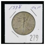 1938 Walking Liberty half dollar