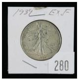 1939 Walking Liberty half dollar