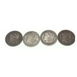 x4- Morgan dollars, mixed dates, -x4 dollars,