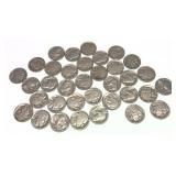 x35- Buffalo nickels, mixed dates, -x35 nickels,