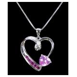 Sterling silver trillion cut and princess cut