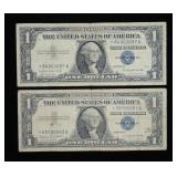 2x- $1 Star note silver certificates, series of