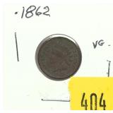 1862 Indian Head cent