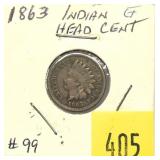 1863 Indian Head cent