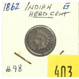 1862 Indian Head cent
