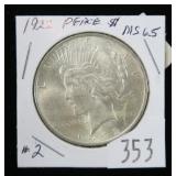 1922 Peace dollar- Gem B.U.