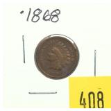 1868 Indian Head cent