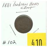 1881 Indian Head cent
