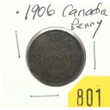 1906 Canadian large cent