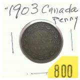 1903 Canadian large cent