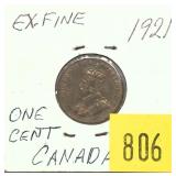 1921 Canadian cent