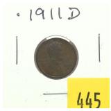 1911-D Lincoln cent