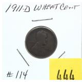 1911-D Lincoln cent