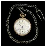 Keystone 15-jewel 12 size open face pocket watch,