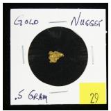 Gold nugget, 0.5 grams