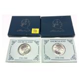 x2- 1982 Unc. commemorative half dollars, 90%