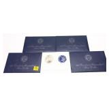 x4- 1972 Eisenhower dollars, Unc., -x4 dollars,