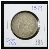 1879 Morgan dollar- Gem B.U.