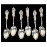 Set of 6 sterling tea spoons "Mary," 4.88 T. oz.