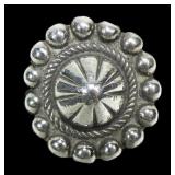 Sterling silver Southwestern design ring, size 6,
