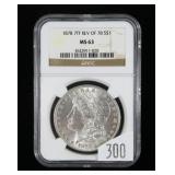 1878 7 T.F. Rev. of 78 Morgan Dollar- NGC slab
