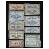 Lot of world notes, 16 pcs.