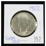 1922 Peace dollar- Gem B.U.