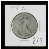 1918-S Walking Liberty half dollar
