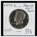 1979-S Kennedy half dollar-proof