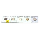 Lot of 1919 Buffalo nickels, cleaned, 5 pcs.