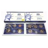x2- 2001 Proof sets, -x2 sets, Sold by